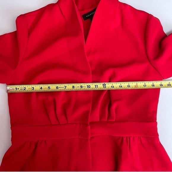𝅺halogen Peplum Red Jacket Women's Size M - Picture 9 of 10